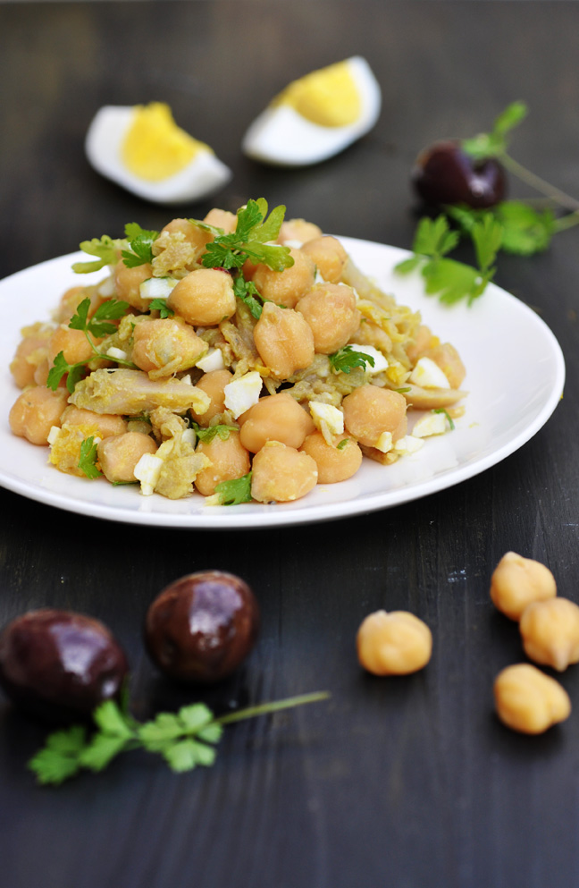 Anja's Food 4 Thought Portuguese Chickpea and Cod Salad
