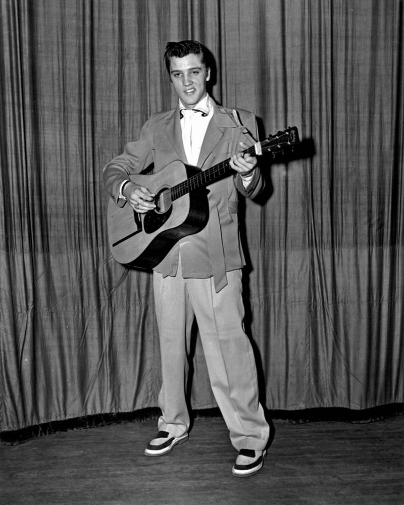 Fascinating Historical Picture of Elvis Presley  on 2/6/1955 