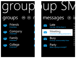 Group SMS Widget for WP7 | http://jagatponsel.blogspot.com