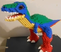 Baby T. rex LEGO Creation, Building legos with Christ