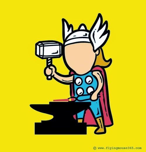 02-Thor-The-Blacksmith-Illustrator-Chow-Hon-Lam-Superheroes-Part-Time Jobs-www-designstack-co