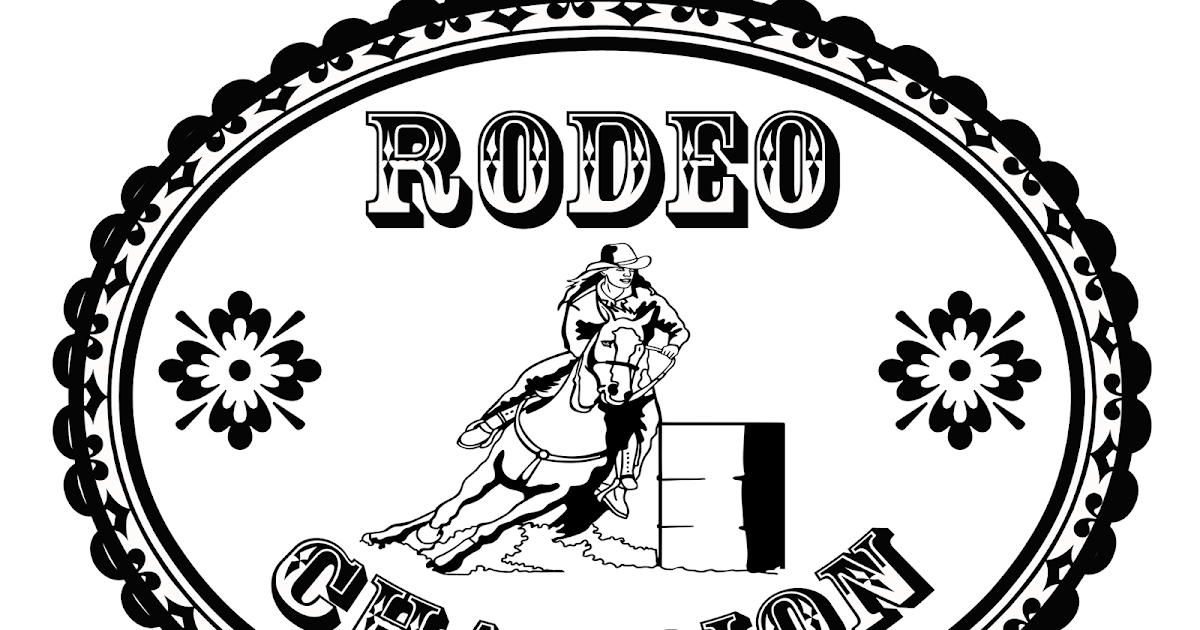 RODEO COLORING PAGES: Coloring Sheet Cowgirl Rodeo Barrel Racer Belt Buckle