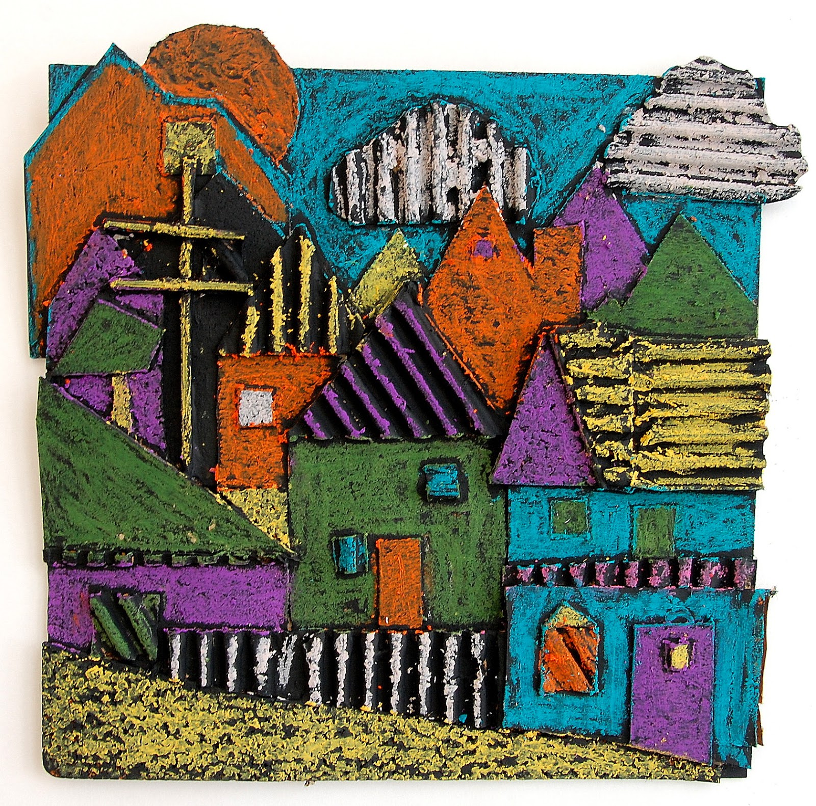 The New Hope Art Gallery Middle School Art Mixed Media Cityscapes