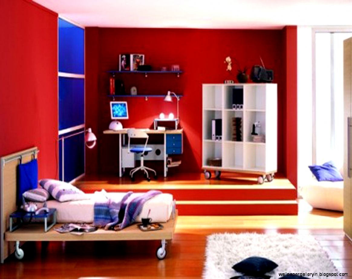 Red Kids Room Interior Ideas And Decoration Wallpaper Gallery
