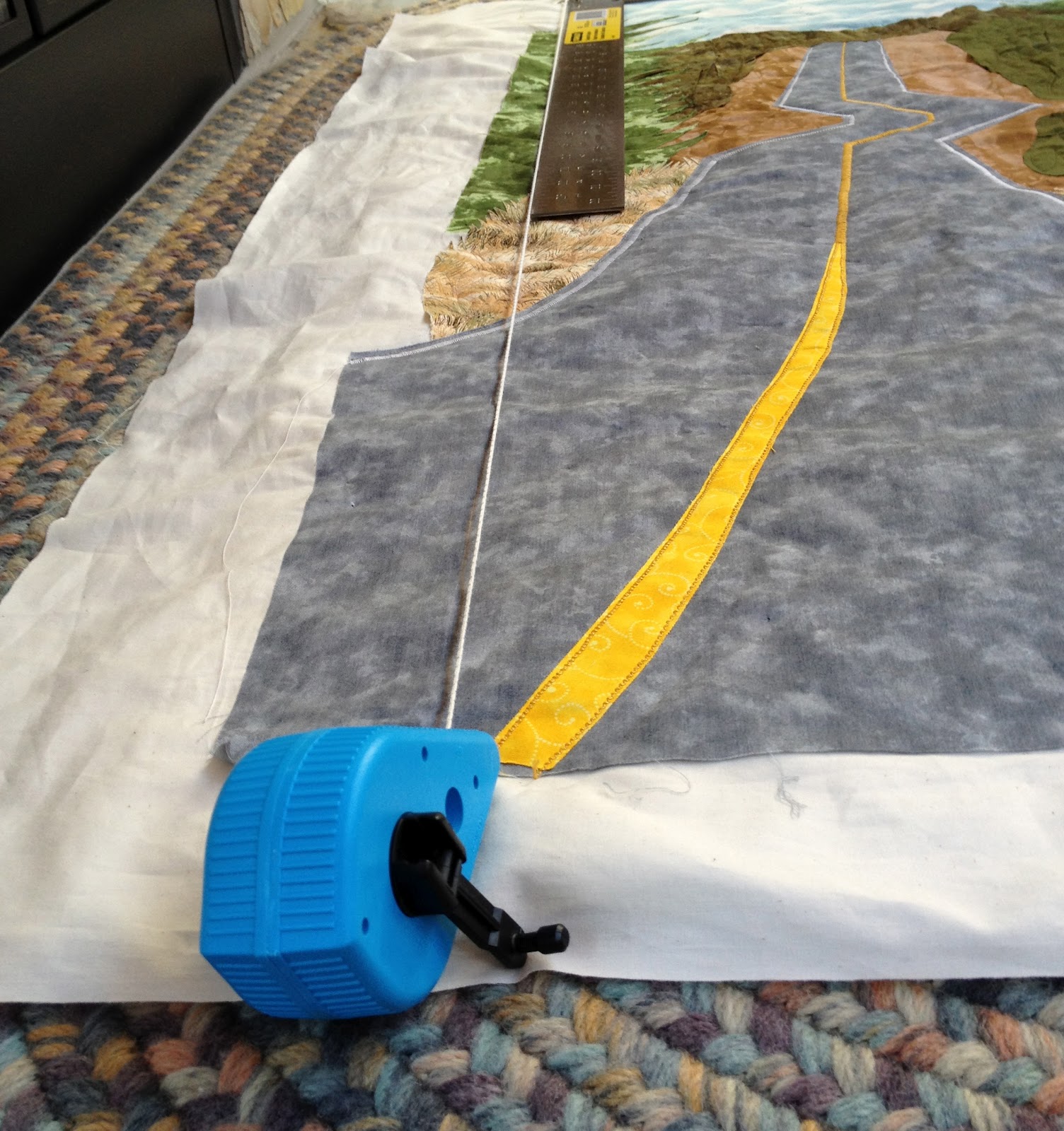 MissesStitches Marking a Quilt to Trim It Square