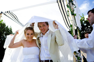 2010- I and M -Couple of Beit El - Tallit covering under the Chuppah -Dec 2009