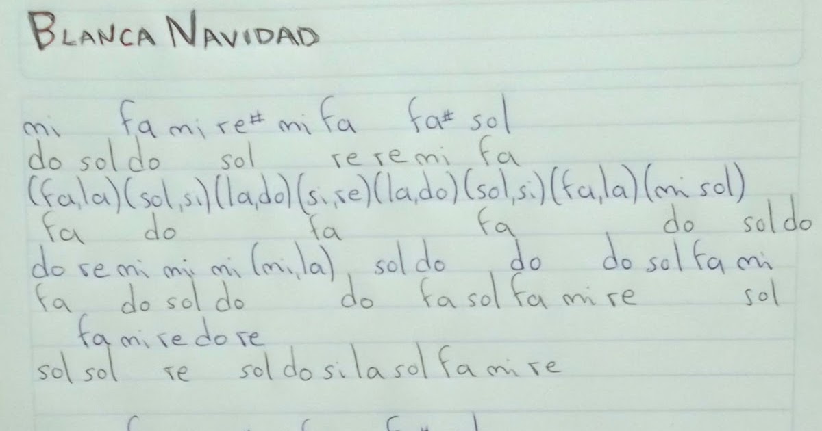 Notas Musicales Blanca Navidad / Notas Musicales