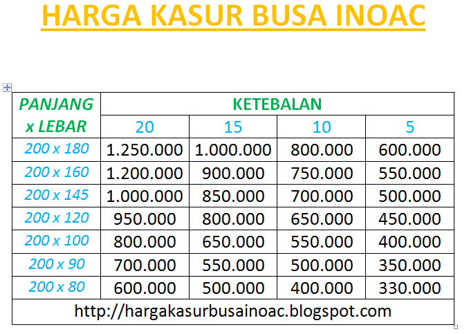 kasur busa inoac kasur busa inoac