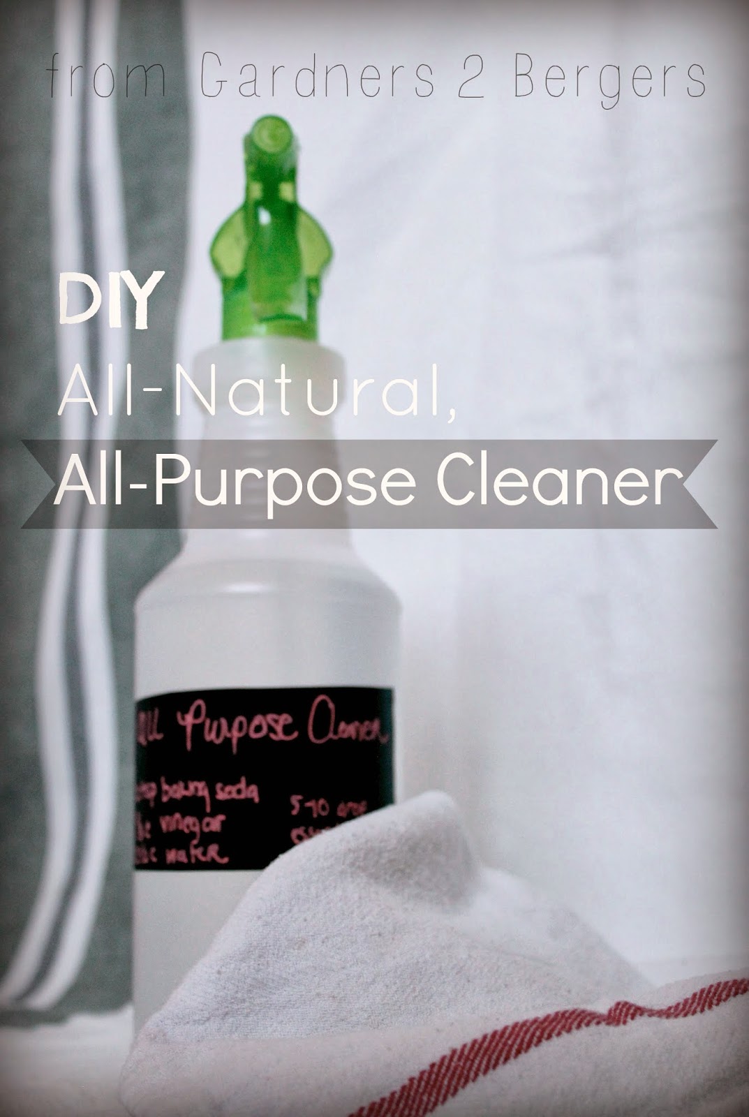 from Gardners 2 Bergers DIY AllNatural, AllPurpose Cleaner