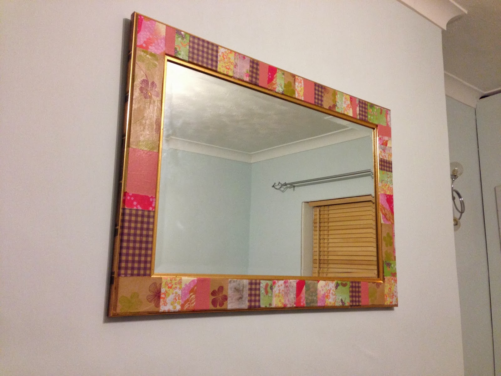 DIY Upcycled Mirror with Decoupage A Slice of my Life Wales