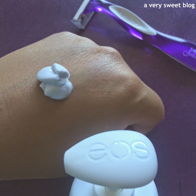 EOS Lavender Jasmine and Travel Size Pomegranate Raspberry Shave Cream Product Review A Very