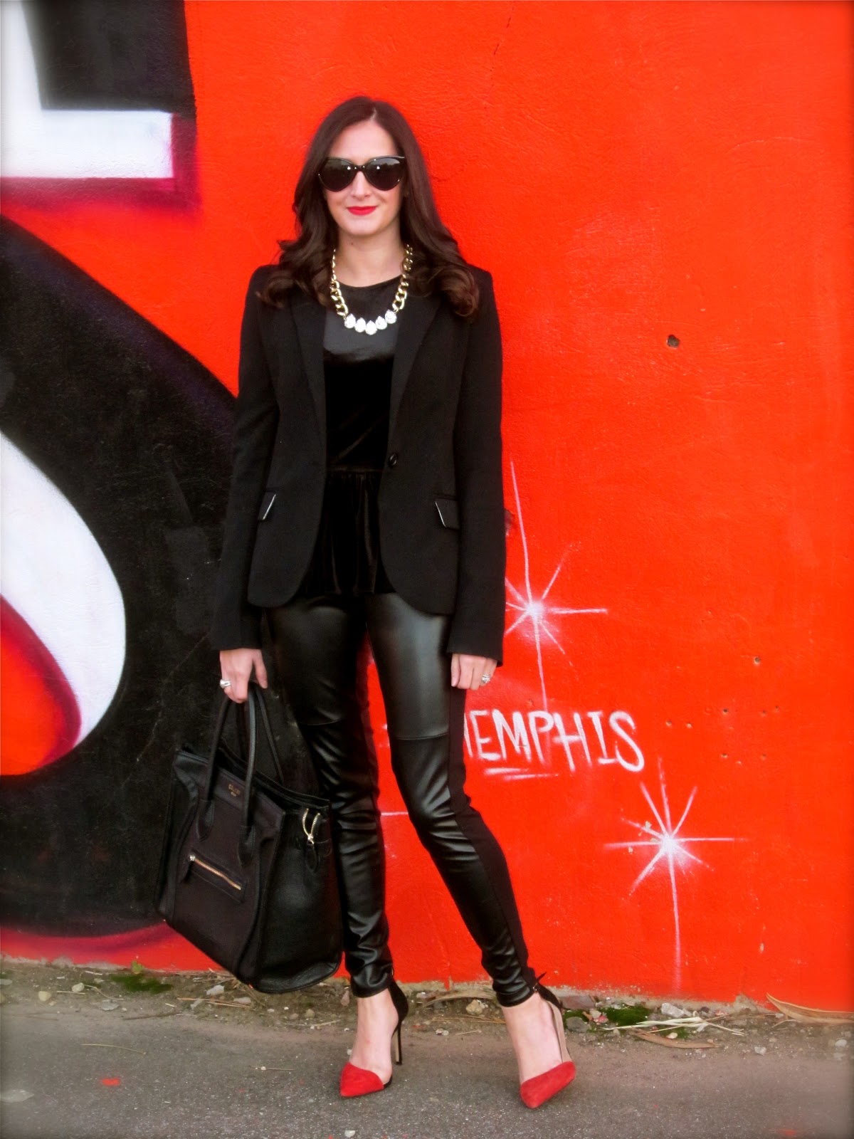 Wake Up Your Wardrobe what i wore velvet + leather