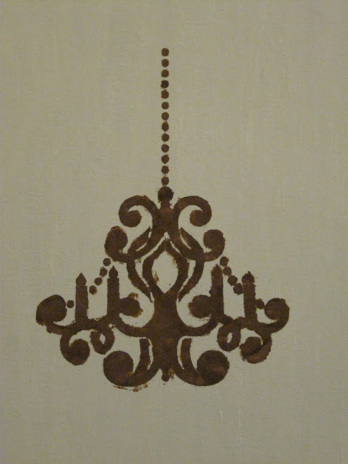 Wall Decor: Shabby Chic Chandalier Painting