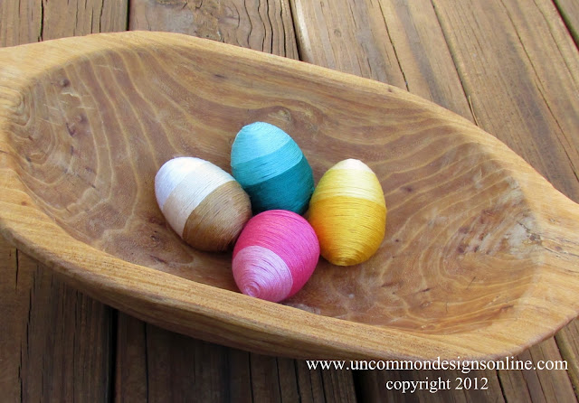 ombre thread wrapped eggs