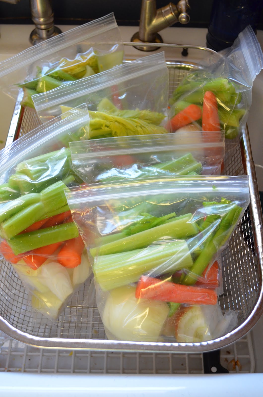 Vegetable Freezer Bags for Homemade Chicken Stock Kitchen Economics