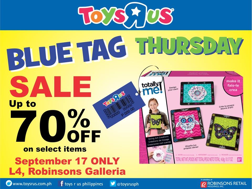 Manila Shopper Toys R Us Galleria Blue Tag Thursday SALE Sept 17 2015