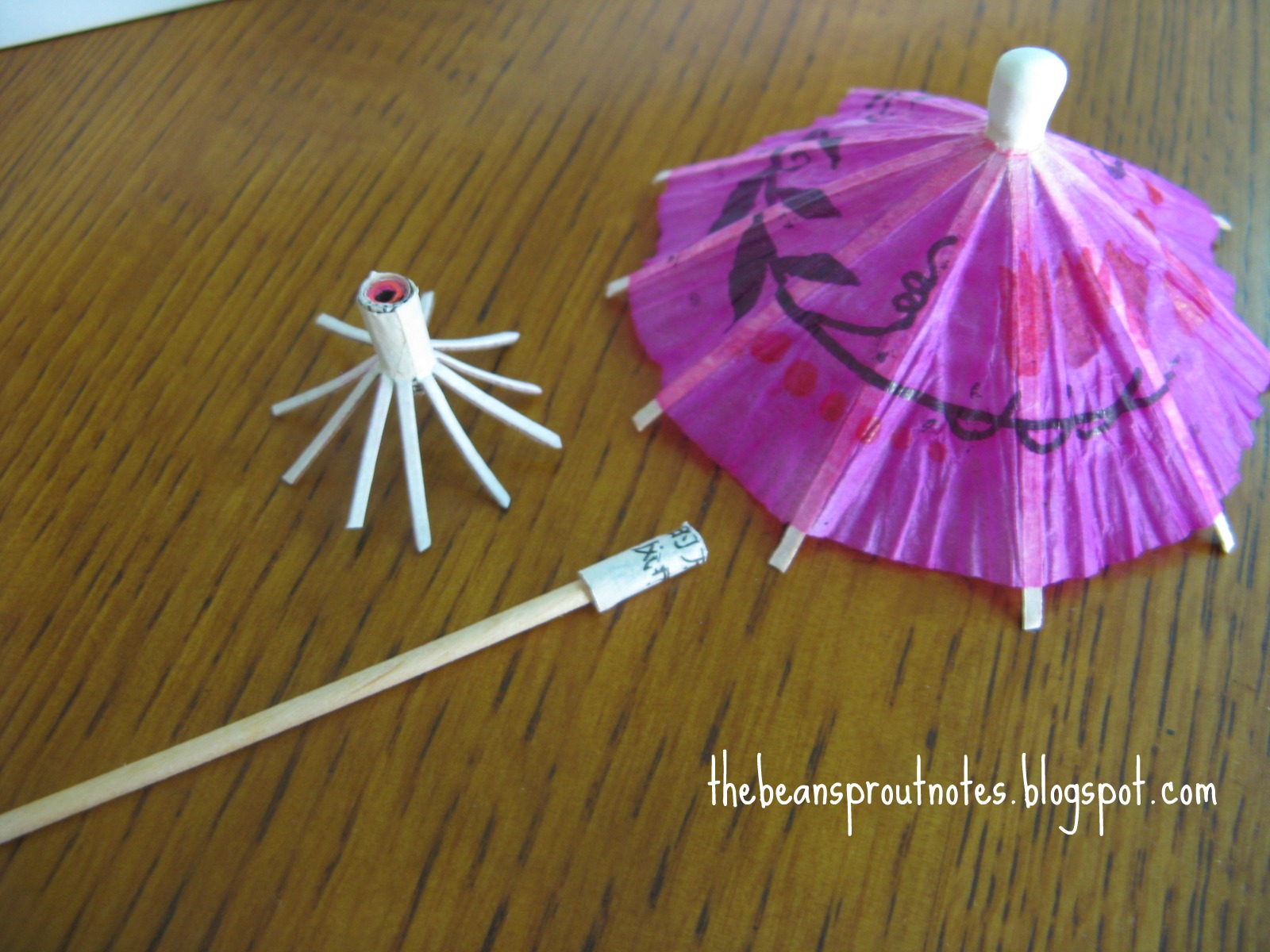 The Bean Sprout Notes DIY Wall Art Umbrellas on Parade