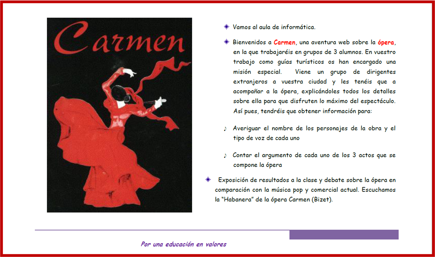 Avion Con Destino Opera Carmen