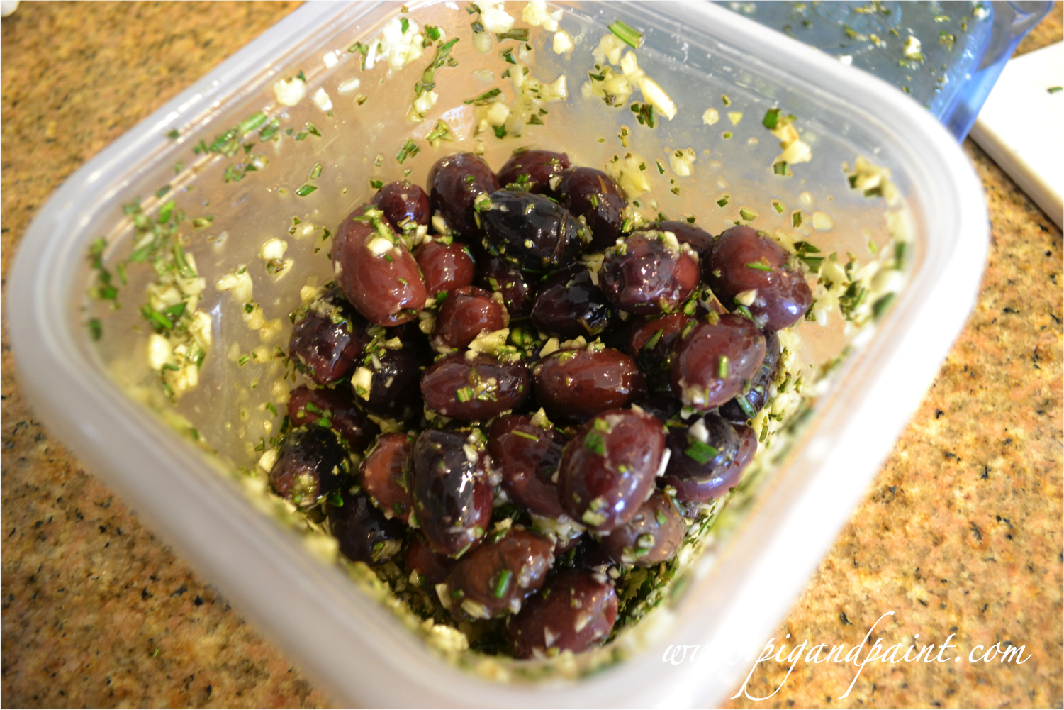 Warm Garlic Rosemary Olives