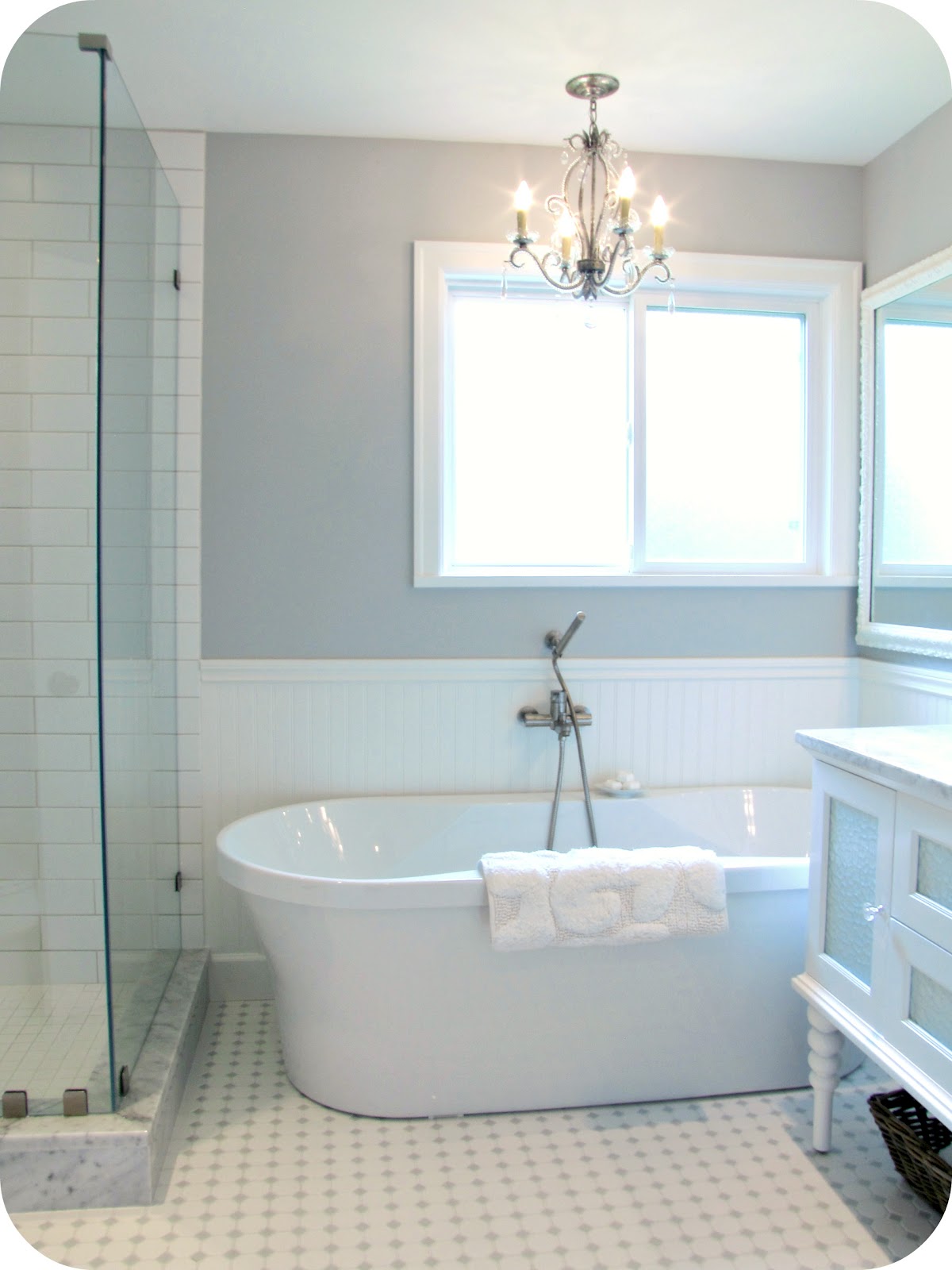 My House of Giggles White and Grey Bathroom Renovation/Makeover
