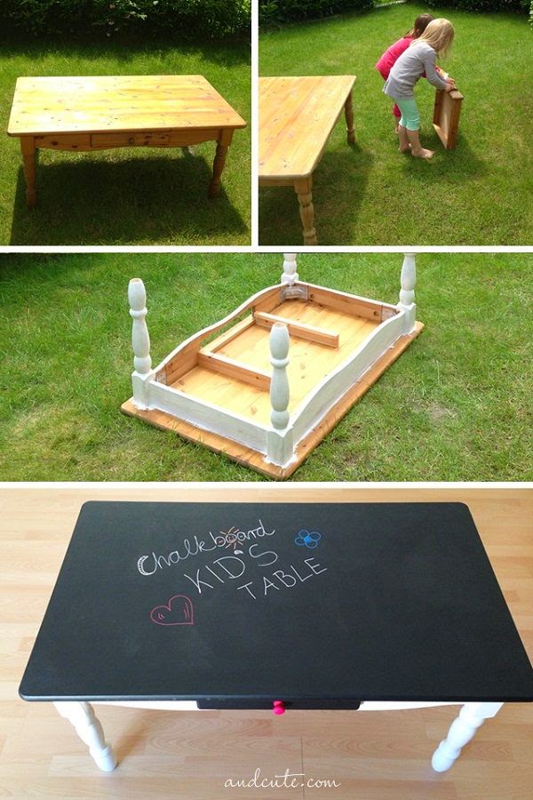 Helping Kids Grow Up How To Make A Chalkboard Table Your Kids Will Love