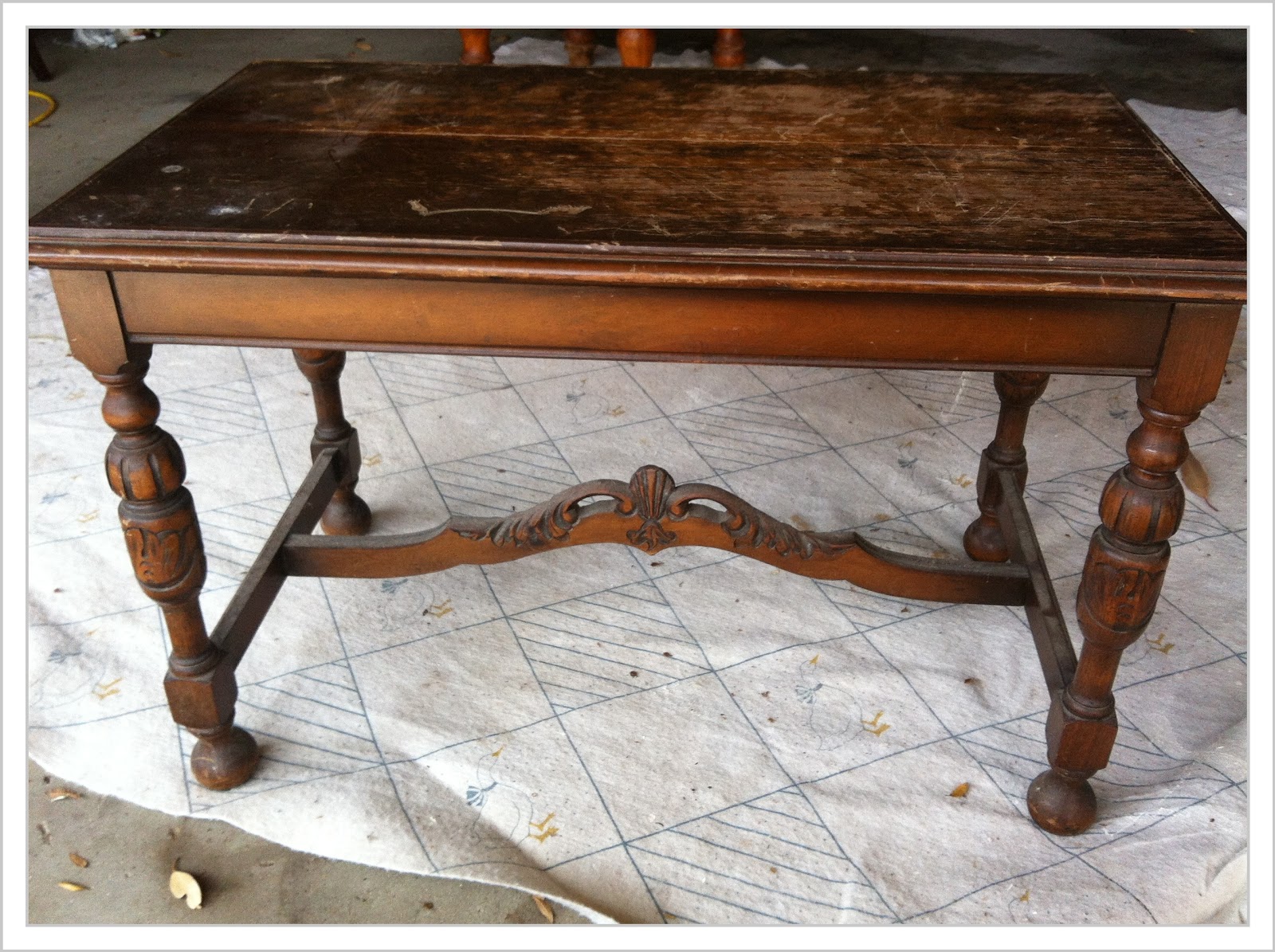 Coastal Home Love Before and After A Vintage Coffee Table Makeover )