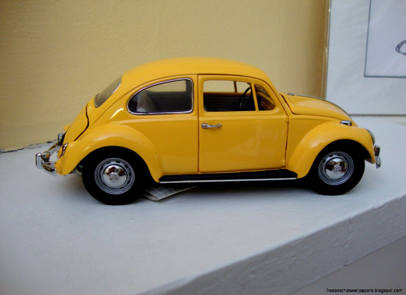 Vintage Volkswagen Bug Toy Car Metal Yellow by ThePickledPeccary Vintage Volkswagen Bug Toy Car Metal Yellow by ThePickledPeccary