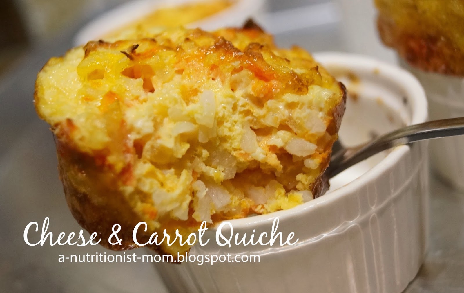 Journal of a nutritionist mom Crustless cheese and carrot quiche
