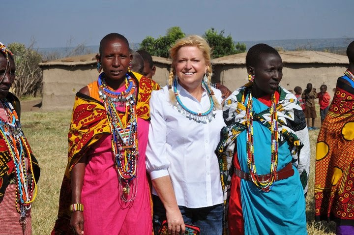With Masai Women