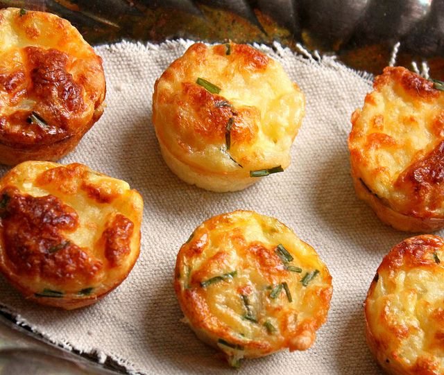 *Riches to Rags* by Dori Mini Bisquick Quiches with Bacon, Onion and