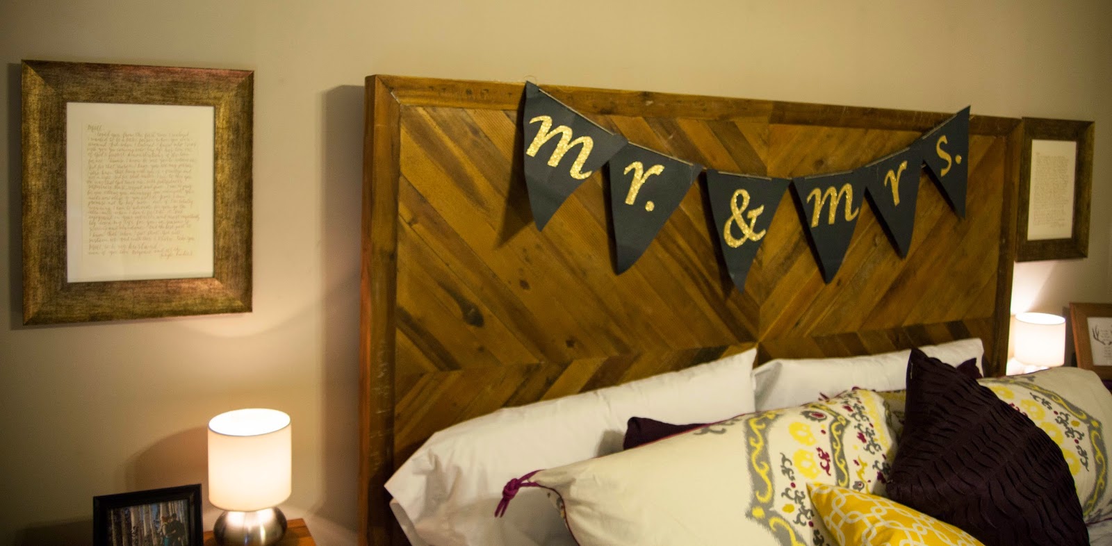 Framed wedding vows