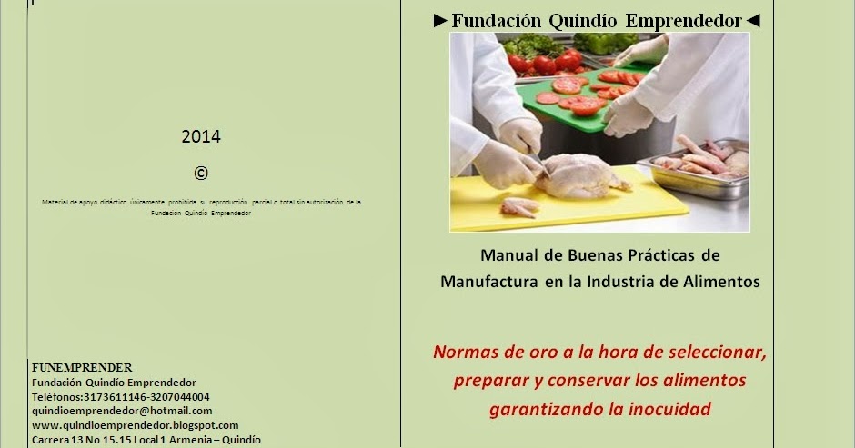 CURSO DE MANIPULACIÓN DE ALIMENTOS: Manual de Buenas Prácticas de Manufactura