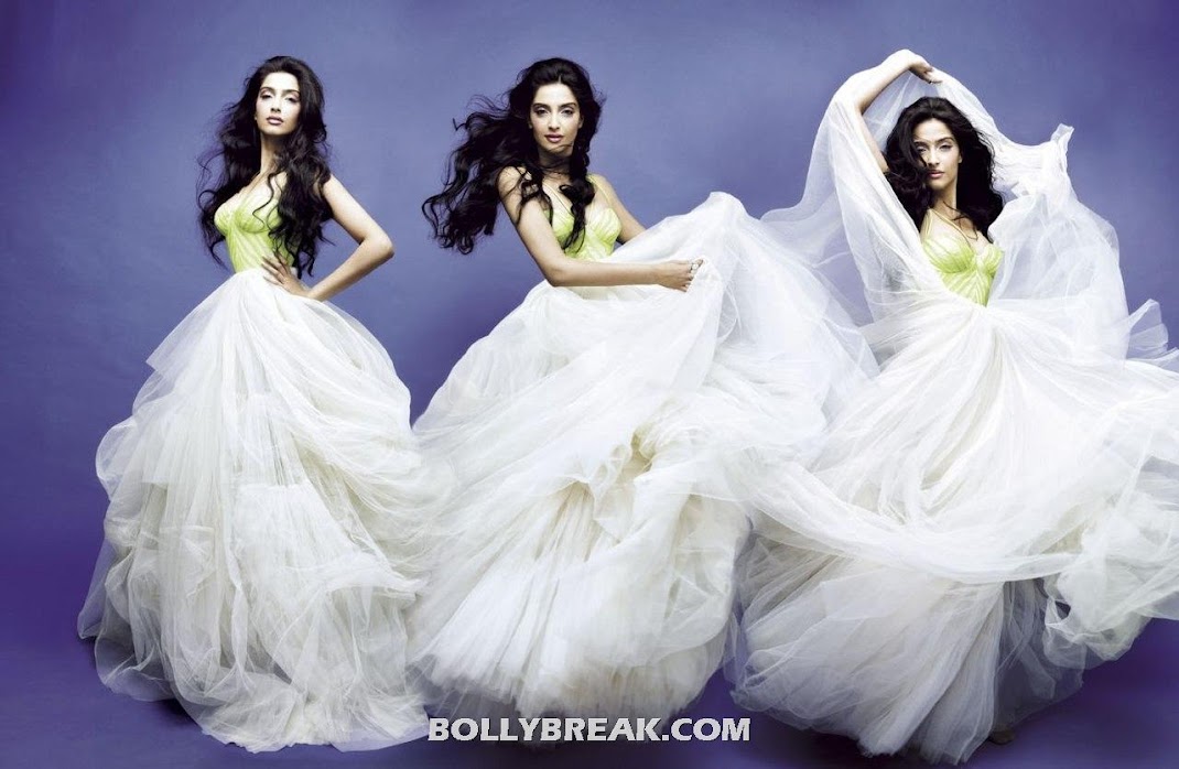Sonam Kapoor in Gowns for Elle