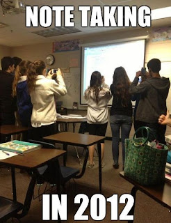 Do you let students take pictures of notes, students taking pictures of notes