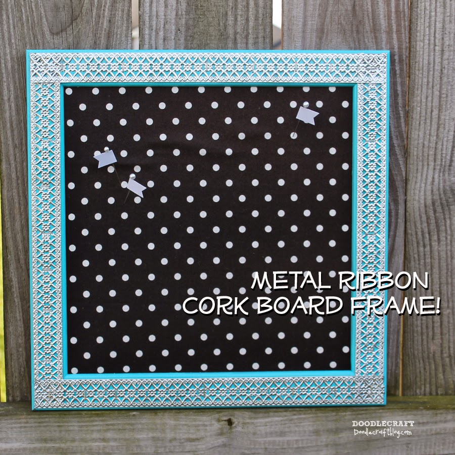 Metal Ribbon Cork Board Frame