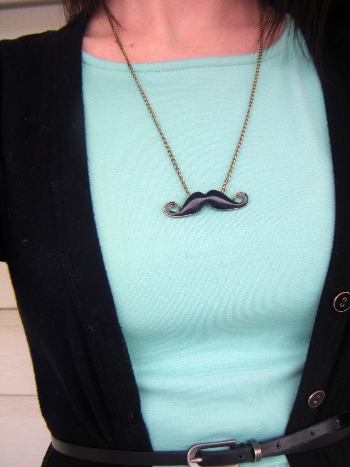 go wilde mint dress and a mustache