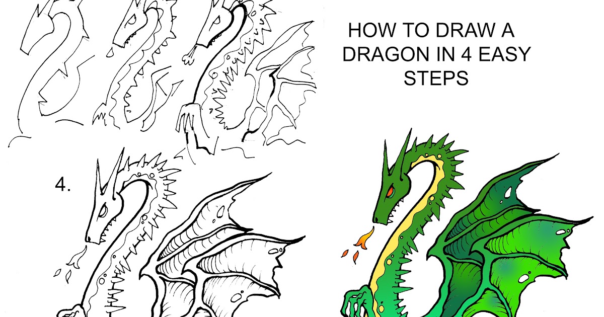 DARYL HOBSON ARTWORK: How To Draw A Dragon step by step
