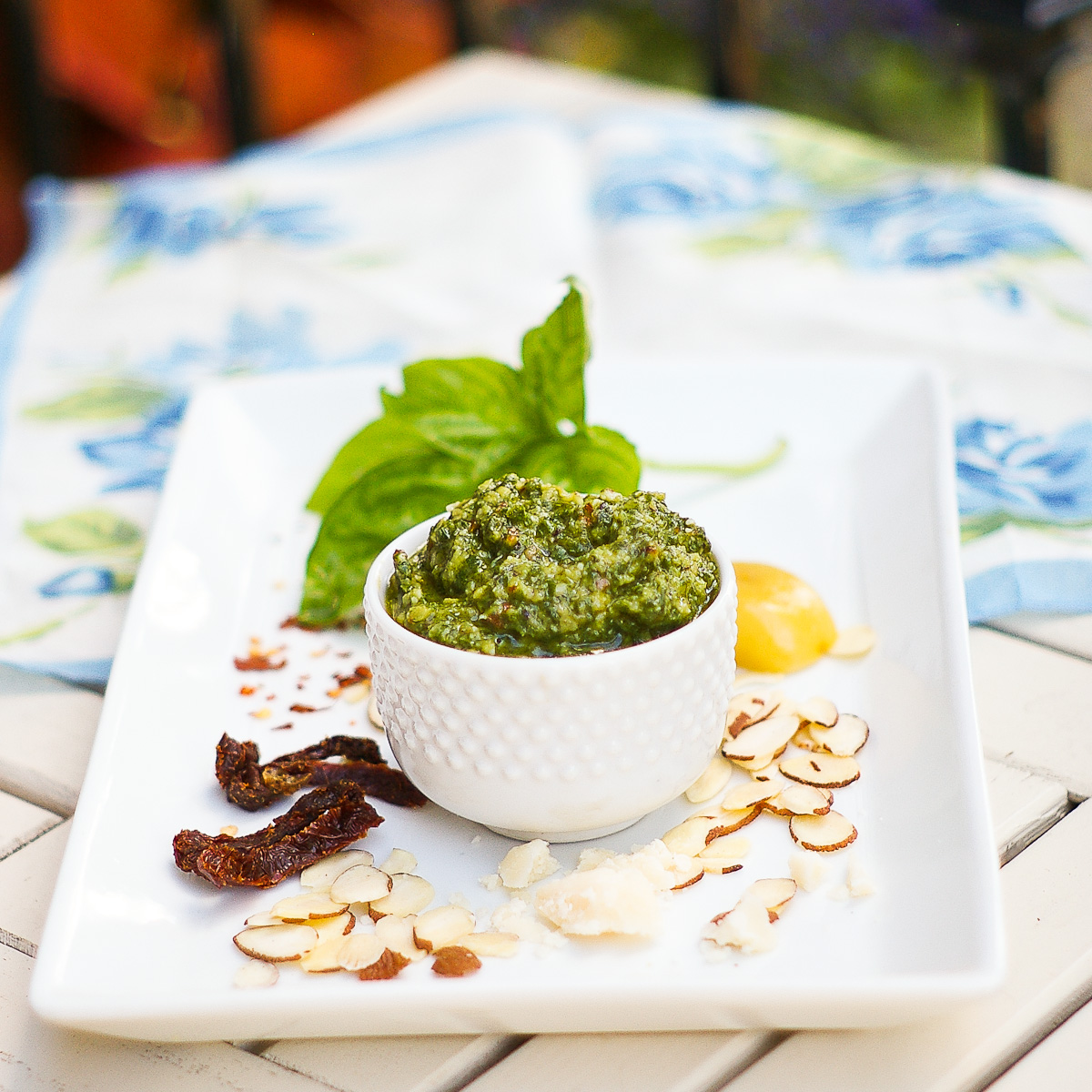 The Yum Yum Factor Spicy Almond Pesto