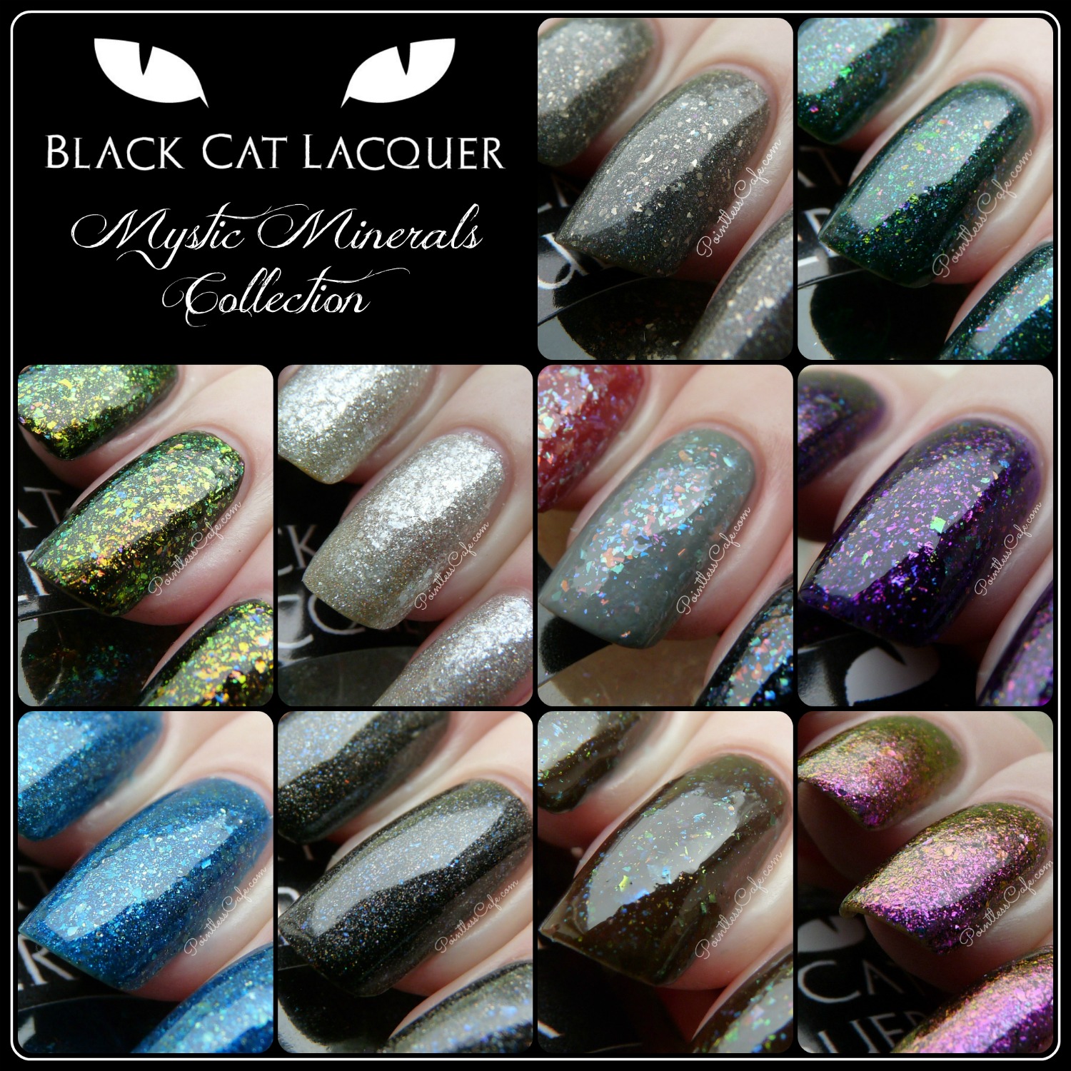 Black Cat Lacquer Mystic Minerals Collection Swatches and Review Pointless Cafe