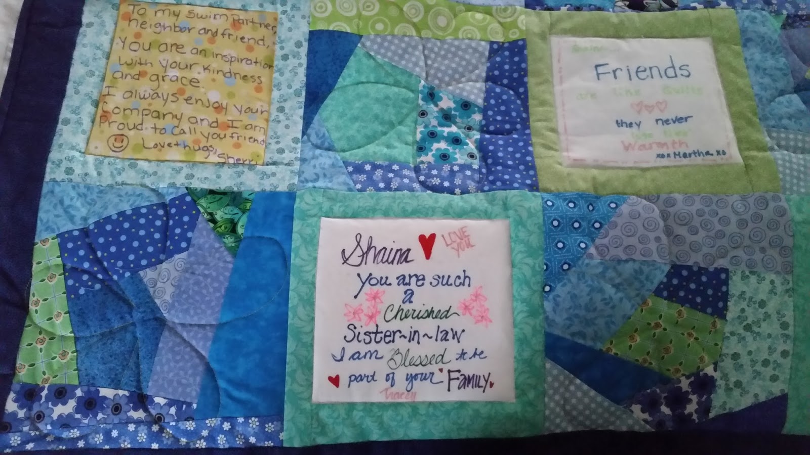 zimmerhouse Personalized Message Quilt for My SisinLaw