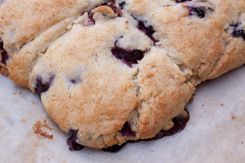 Seattle Pastry Girl Blueberry Cream Biscuits with Blueberry Sauce