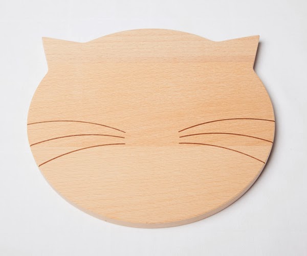 cat themed bread board - fun products for cat people