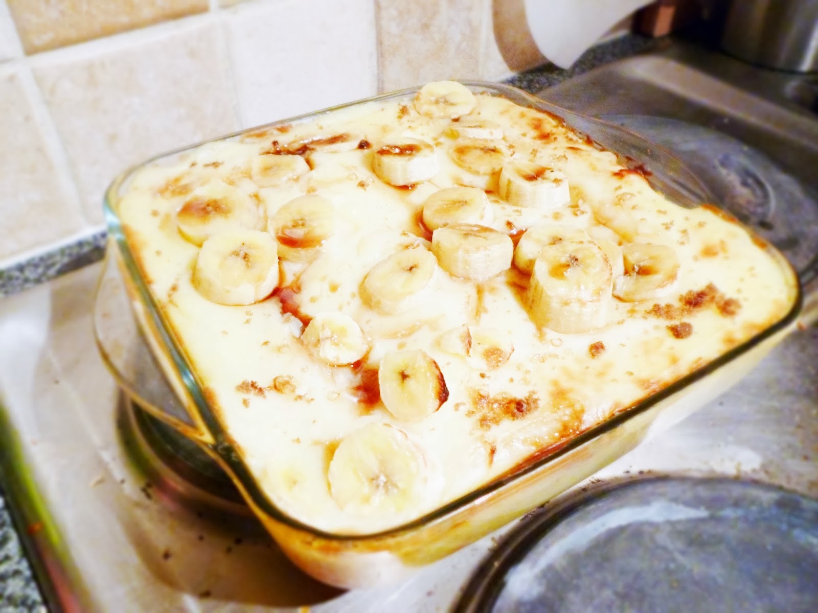 Cake Of The Week: Banana Bourbon Bread & Butter Pudding [Low Fat]