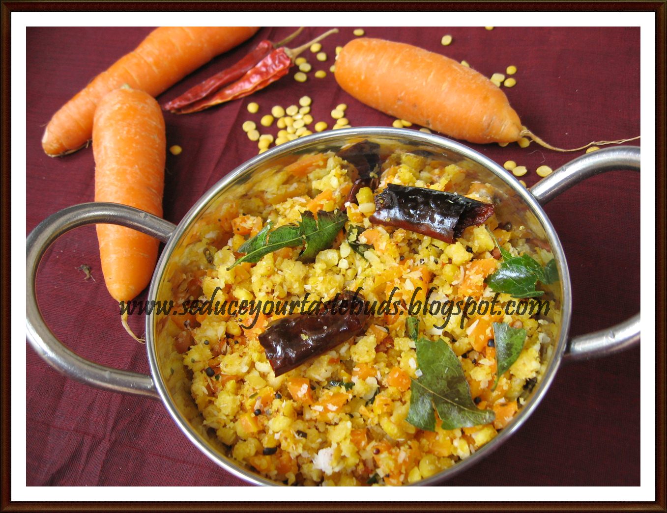 Carrot Paruppu Usili Carrot Lentil Stir Fry Seduce Your Tastebuds...