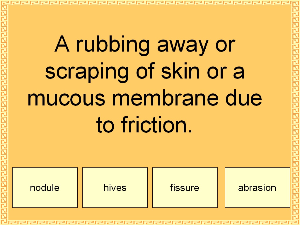 Student Survive 2 Thrive Free Medical Terminology Practice Test Skin