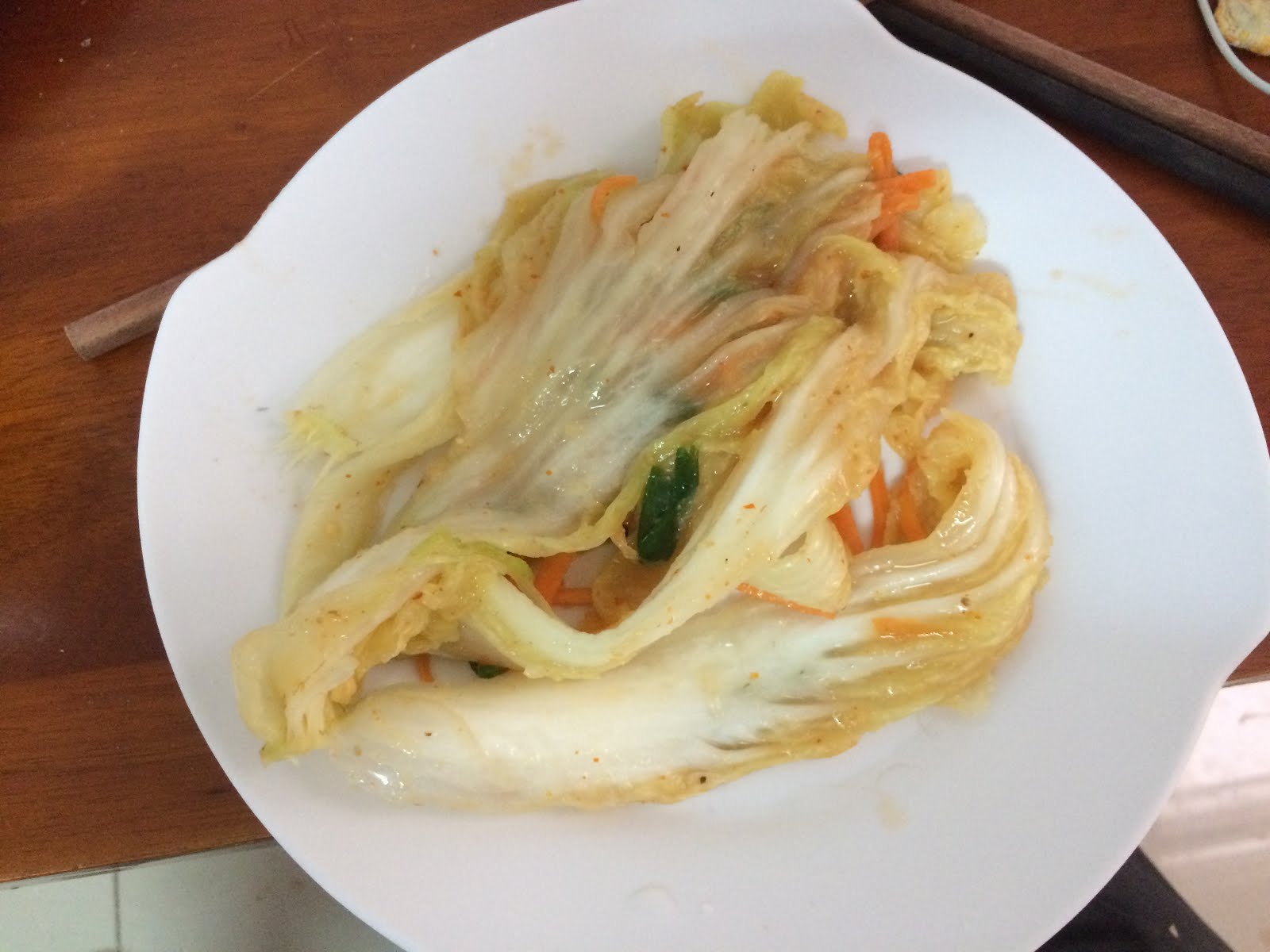 Homemade kimchi