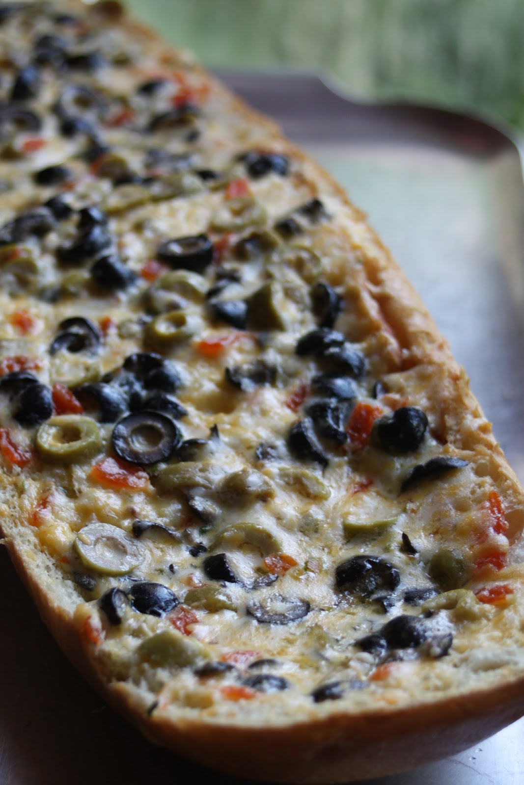 Paper Plates and China Olive Cheese Bread