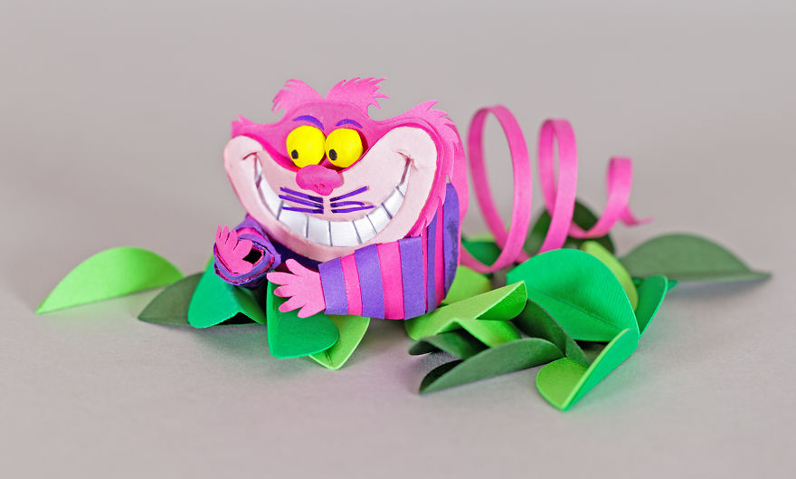 Paper art of Alice in wonderland by Julianna Szabo Art Craft Gift Ideas