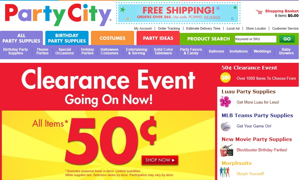 Party city online coupons august 2019