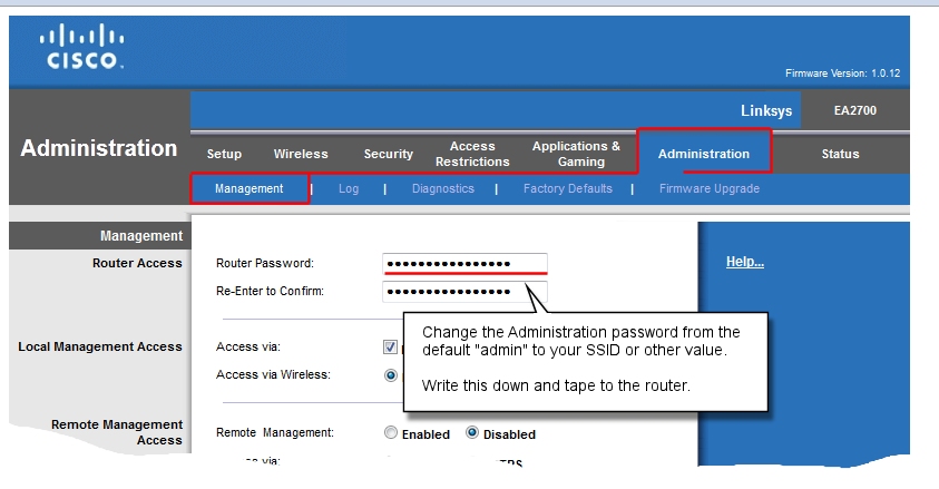 linksys router password change linksys router password change